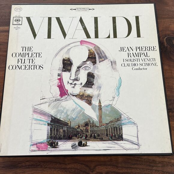 VIVALDI The Complete Flute Concertos Rampal 3xLP Box Set Columbia D3L 370 - Picture 1 of 10
